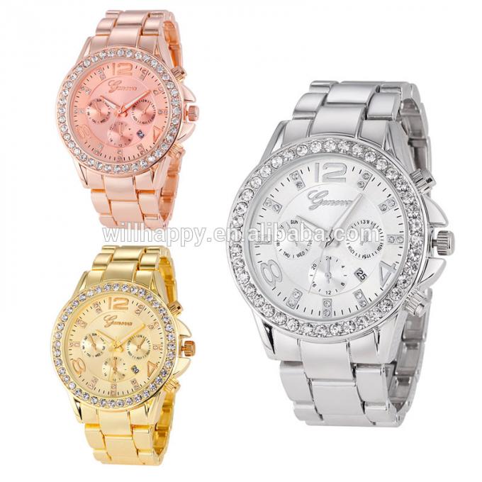 Mode-Fantasie-Armbanduhr des Kristallbergkristall-WJ-6433 reizend schöne elegante