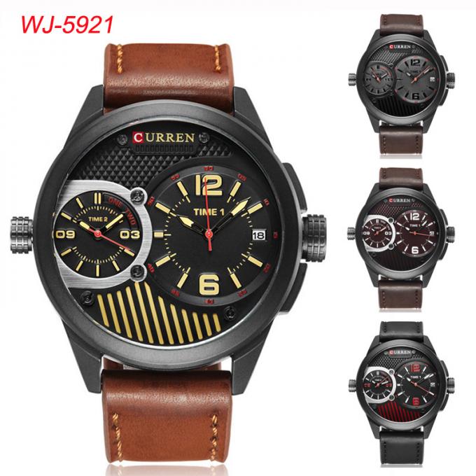 Der europäischen der Freizeit-WJ-7602 und der Mode klassische die Armbanduhr-wasserdichter Kalender-große Skala-Sport-Uhr und amerikanischen Männer