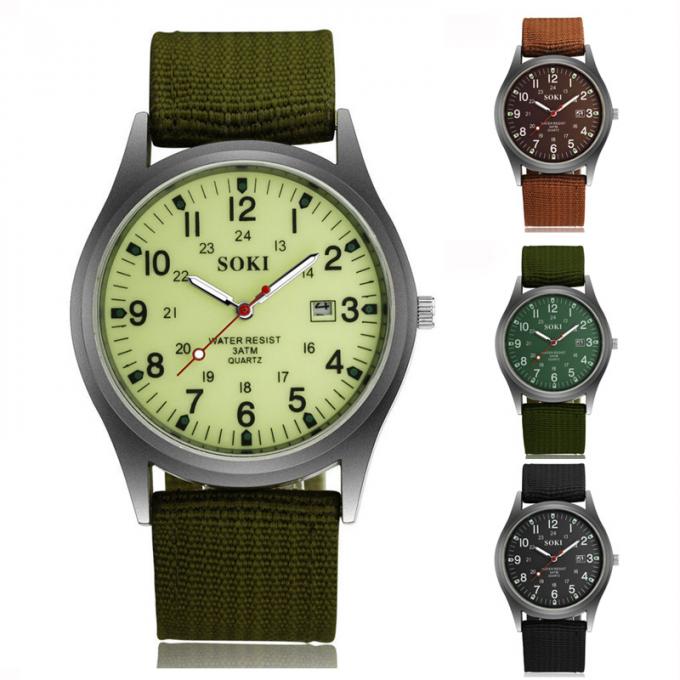 WJ-6931 2018 SOKI nagelneue Entwurfs-Match-Farbleder-Uhren für Mann-Quarz-Uhren mit Datum