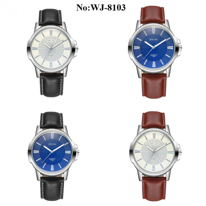 Der Quarz-Leder-Uhr der Männer der Mode-WJ-7970