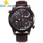 WJ-6641 Double Movement Big Dial Leather Men Watch