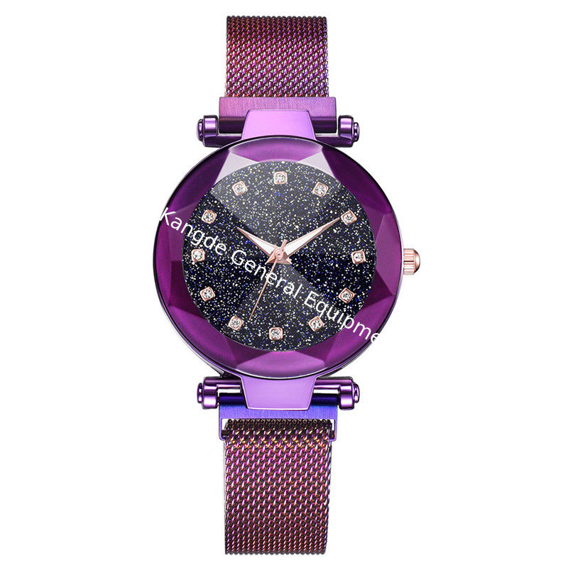 WJ-8483 China Good Quality Star Sky Fashion Smart Women Wrist Stainless Steel Magnetic Watch